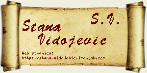 Stana Vidojević vizit kartica
